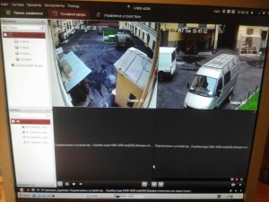 Монтаж системы уличного IP видеонаблюдения с удаленным доступом через интернет для дворовой территории КГИОП