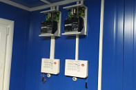Установка системы автоматической пожарной сигнализации и СОУЭ в модульном здании с аппаратной и проходной